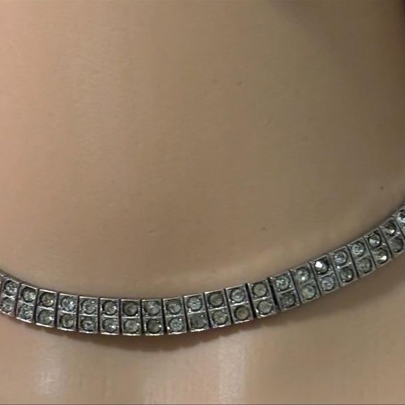 AUTHENTIC GORGEOUS RHINESTONE CHOKER FROM THE 1920’s IN EXCELLENT CONDITION - Picture 3 of 3